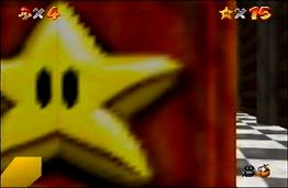 Mario has been bounced through the door by the bunny