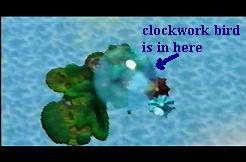 The clockwork Kazooie floating away