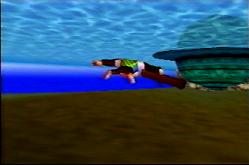 Swimming with a gun. Sounds hard to do.