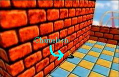 If you can't tell, that's Fred feet sticking out of the wall.