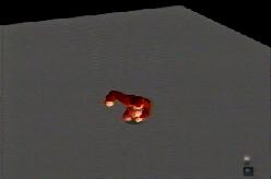 The gray area below the room