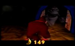 It's hard to tell, but the game's frozen watching a hovering Wrinkly