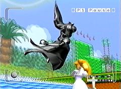 She's holding a crown, but it's right on her head!