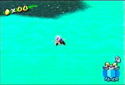 Mario's falling in mid-air. (He's not going downwards)