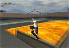 You can only grind this edge of the lava.