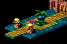 Hard to tell, but he's in that big plant.