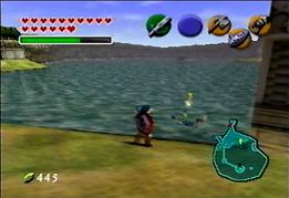 Upside-down tektite on the water