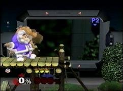 Where'd he go? (Using a cannon barrel on a floating Bowser)