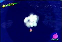 Falling in a purplish void