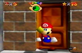 Standing while through the door