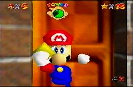 Mario's door opening animation starting a little late...