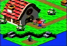 There should be three toadie kids - turns out one is inside of Mario