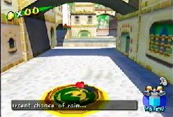 Mario hanging inside of the manhole