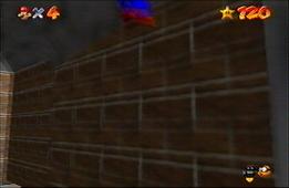 Umm... why are Mario's feet hanging from the ceiling?