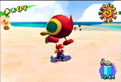 Under the floating badguy