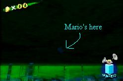 Weird angle... seeing Mario from below.