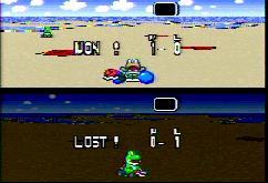 Yoshi is driving around dead, and koopa has a shell stuck in his ballooons