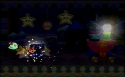 When you use Refresh, the star guy only goes behind one face of the cube