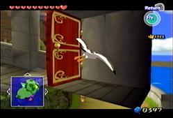 Inside a door in the opposite direction