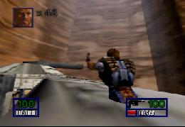 The guy has jumped through the ceiling at the beginning of the Galla Cliff Base and is now going a ship