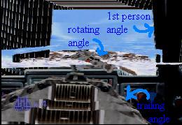 Here is a glitchy view of all three camera angles of the ship being shown at the same time