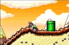 Yoshi's been stomped like this for a while, but the shy guys are still dying