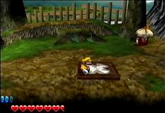 Wario going through solid wood