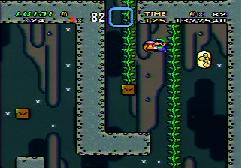 Jumping off the vine with the object