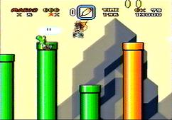 Yoshi inside of a pipe's exterior